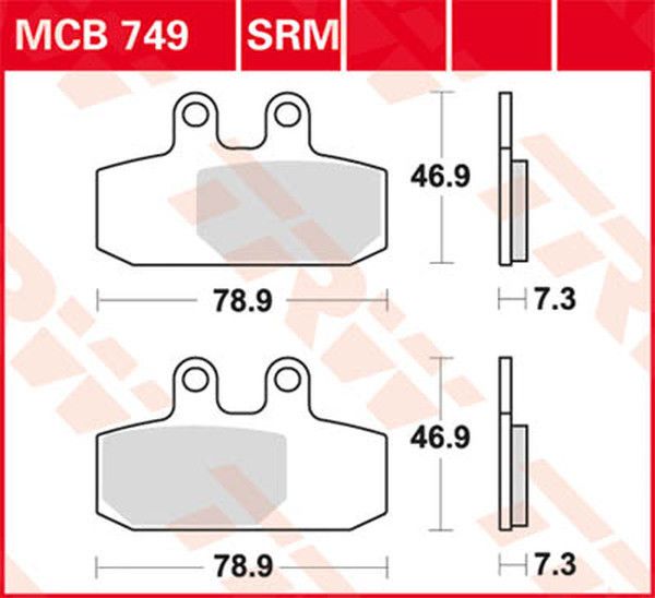 Trw MCB749 All Round kerámia fékbetétek Fékbetét 0