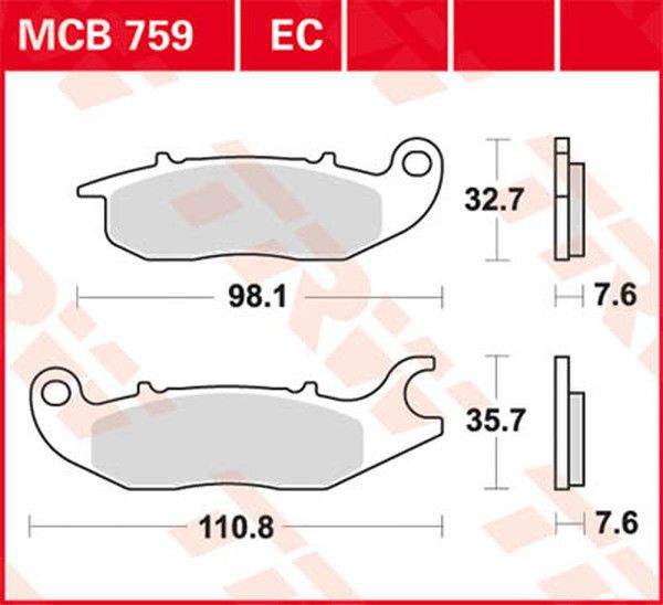 Trw MCB759 minden körben kerámia fékbetét Fékbetét 0