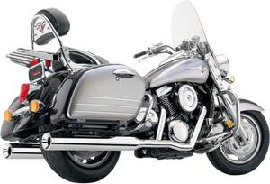 Cobra valódi DUALS classic kipufogó rendszerek WITH tuskó tippek krómozott Kawasaki Teljes kipufogórendszer