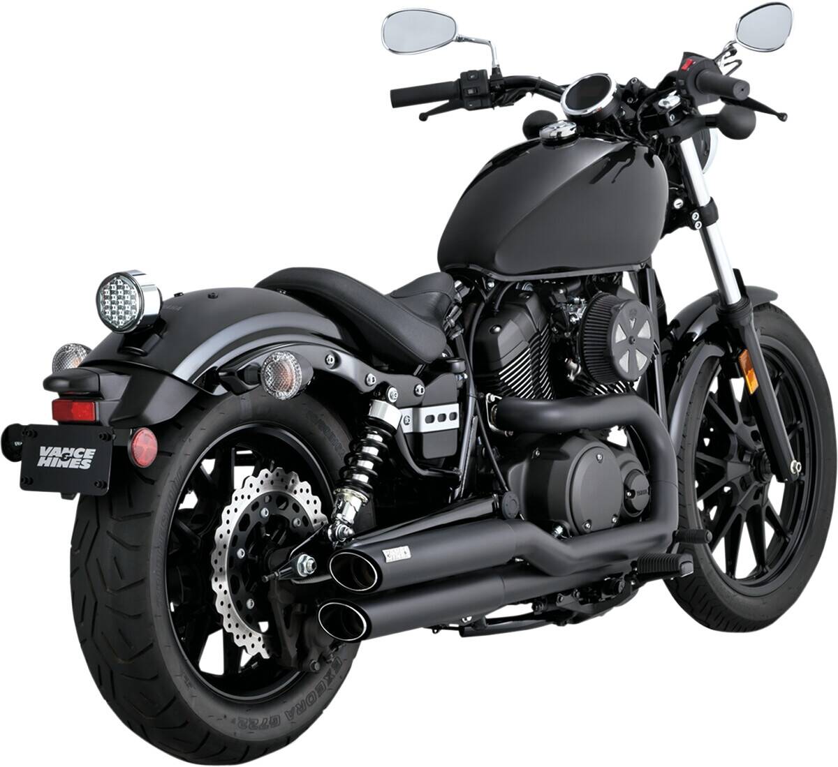 VANCE & HINES kipufogó Twin SLASH megtántorodott fekete Teljes kipufogórendszer 0