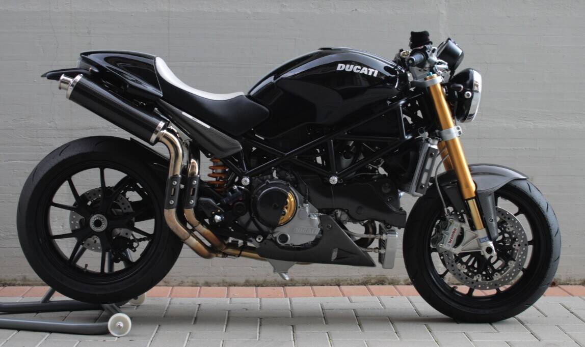 Spark kerek kipufogódobok karbon HIGH-UP Ducati Monster S4R/S2R Kipufogó dob - Slip On 0