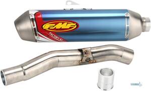 Fmf gyár 4.1 SLIP-ON kipufogódob rozsdamentes acél & titán kék eloxált Yamaha Kipufogó dob - Slip On