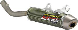 Pro circuit MUFFLER/SILENCER TI-2 SHORTY karbon kevlár titán Kipufogó dob - Slip On