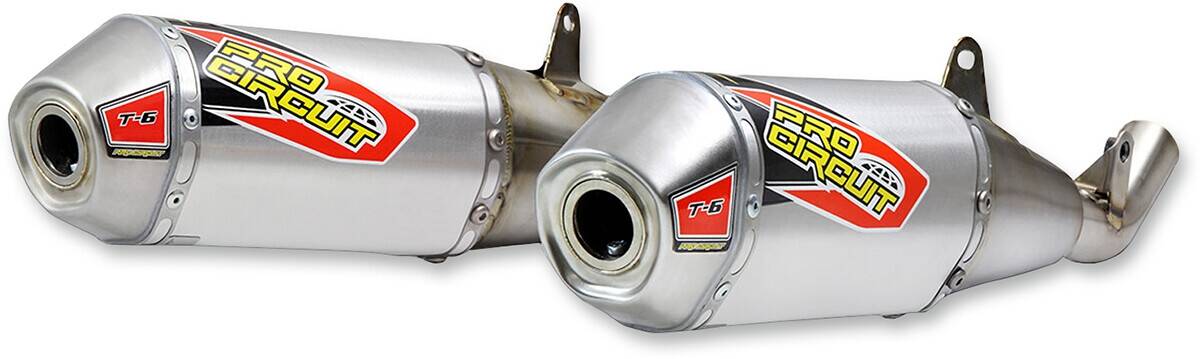 Pro circuit SLIP-ON MUFFLER/SILENCER T-6 (DUAL SYSTEM) rozsdamentes acél alumínium Kipufogó dob - Slip On 0