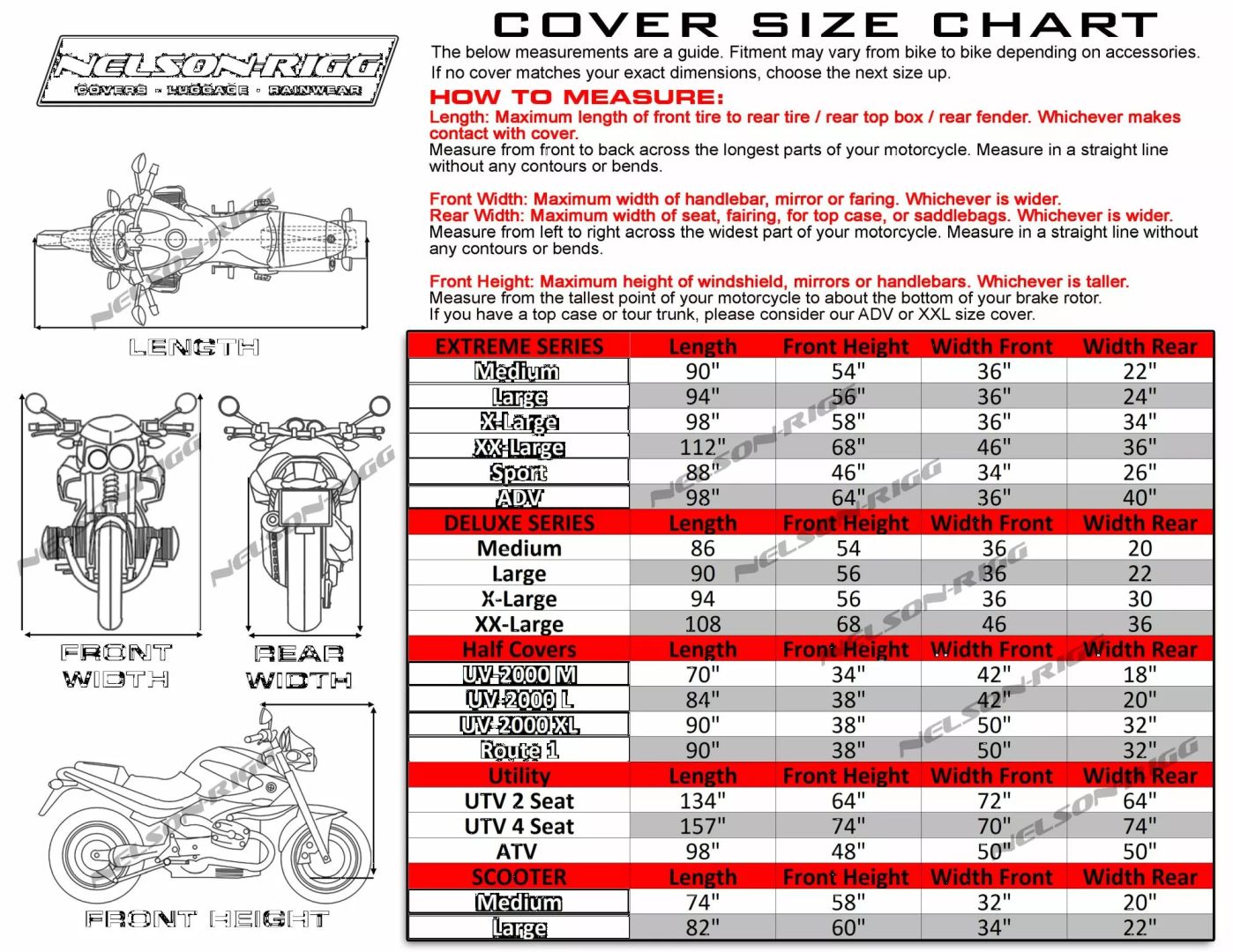 Nelson rigg MC-904-05-XX Deluxe All-Season motorkerékpár borító Motorkerékpár, ATV, hószán ponyva 1