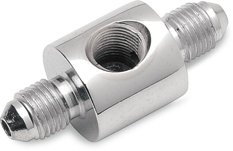 Goodridge fék TEE/ fék SWITCH BODY W/O tartó hátsó krómozott MALE 2x 3/8x24 JIC/UNF nõi 1/8 NPT Fék és kuplung cső 0
