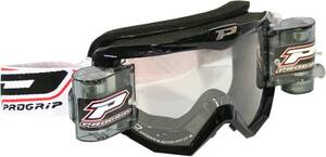 Pro grip szemüveg MX/ENDURO WITH tekercs OFF fekete 3208 lencse tiszta Motokrossz szemüveg