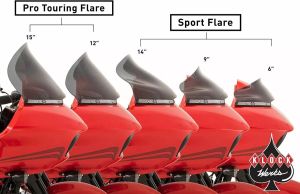 Klock werks KW05-01-0404 Flare™ szélvédő Szélvédő, plexi, fejidom 3