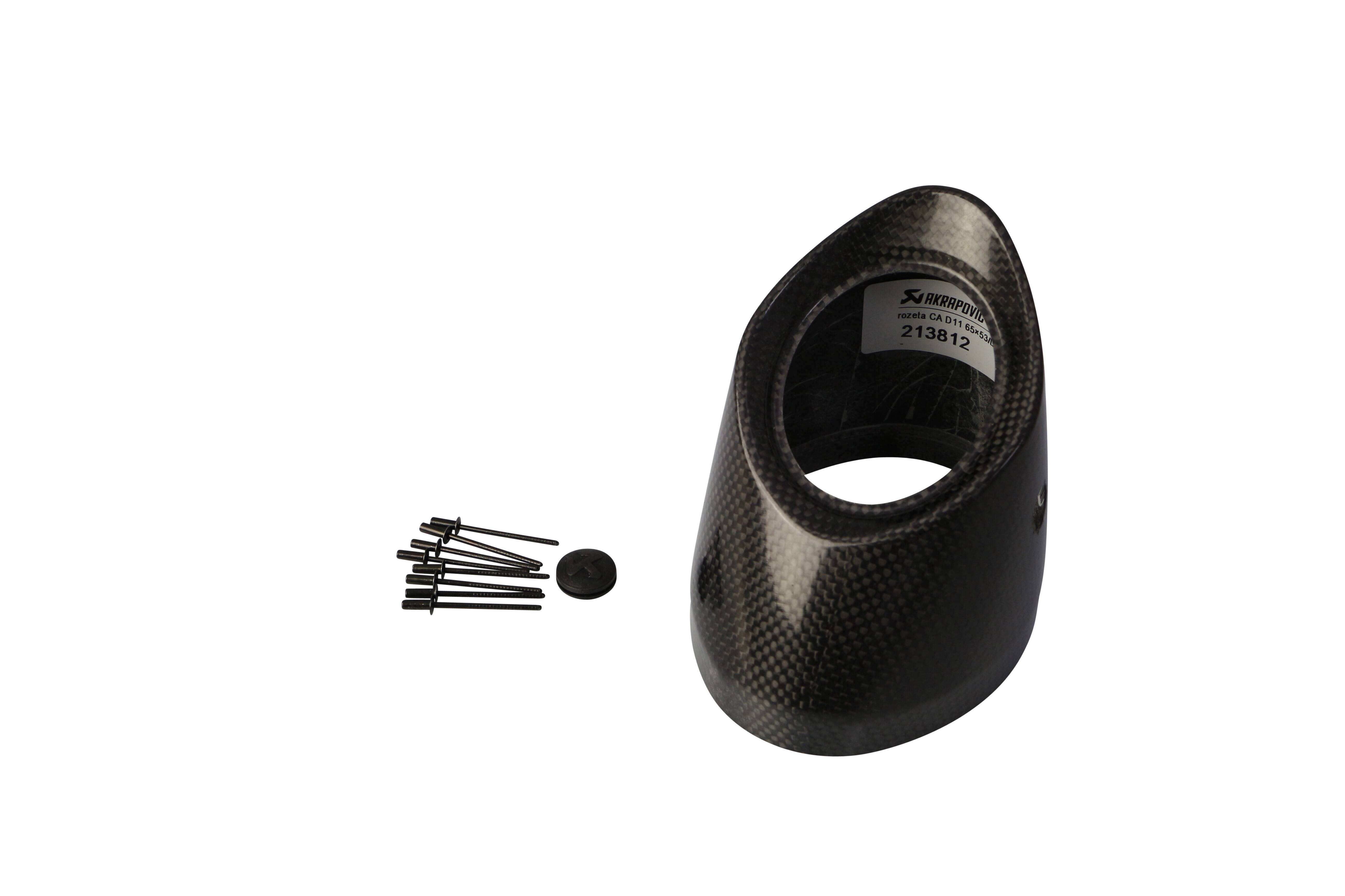 AKRAPOVIC vég sapka karbon fekete Motor kipufogó alkatrész 0