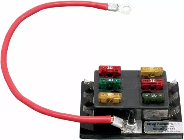 Rivco products FUSBLK 6-körös biztosíték sorkapocs Csatlakozó, vezeték, kapcsoló H&A 0
