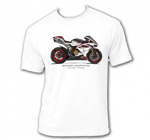 MPS MV Agusta F4 LH44 póló fehér Motoros póló, trikó