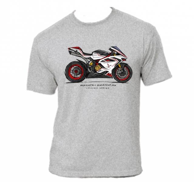 MPS MV Agusta F4 LH44 PÓLÓ szürke Motoros póló, trikó 0