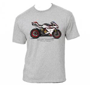 MPS MV Agusta F4 LH44 PÓLÓ szürke Motoros póló, trikó