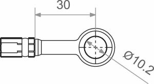 Trw MV10A00T Banjo Varioflex idom Fék és kuplung cső