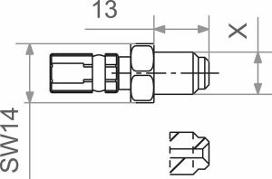 Trw MVF225A Varioflex Fitting Fék és kuplung cső
