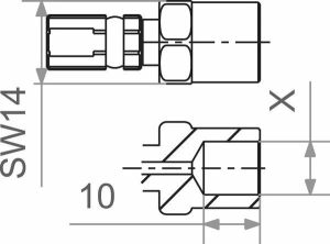 Trw MVH225S Varioflex Fitting Fék és kuplung cső