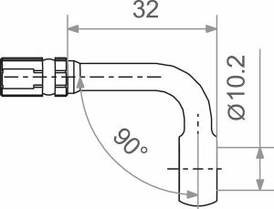 Trw MV10D90R Banjo Varioflex idom Fék és kuplung cső