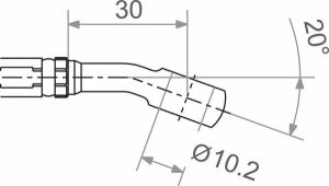 Trw MV10B20T Banjo Varioflex Fitting Fék és kuplung cső
