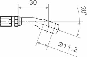 Trw MV11B20A Banjo Varioflex idom Fék és kuplung cső