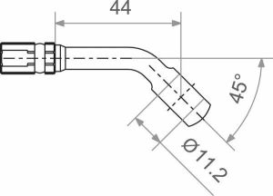 Trw MV11C45A Banjo Varioflex Fitting Fék és kuplung cső