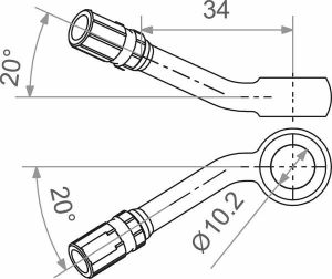Trw MV10B40A Banjo Varioflex idom Fék és kuplung cső