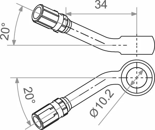 Trw MV10B40A Banjo Varioflex idom Fék és kuplung cső 0