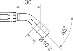 Trw MV10C45A Banjo Varioflex Fitting Fék és kuplung cső