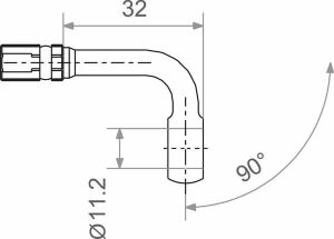 Trw MV11D90S Banjo Varioflex Fitting Fék és kuplung cső