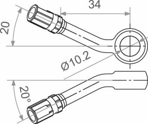 Trw MV10B30S Banjo Varioflex Fitting Fék és kuplung cső