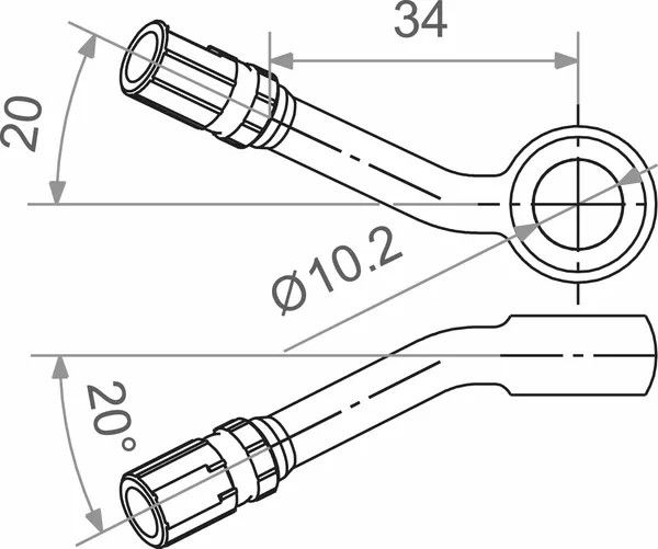 Trw MV10B30S Banjo Varioflex Fitting Fék és kuplung cső 0