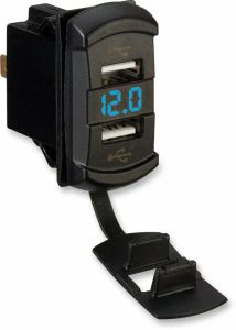 Moose utility division MOOSE DVM-USB kettős USB töltő feszültségfigyelővel Sebességmérő és fordulatszámmérő
