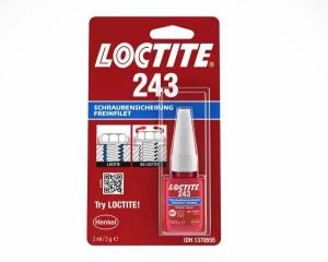 Loctite 1370555 243 közepes szilárdságú Threadlocker ragasztó Folyadék, adalék 