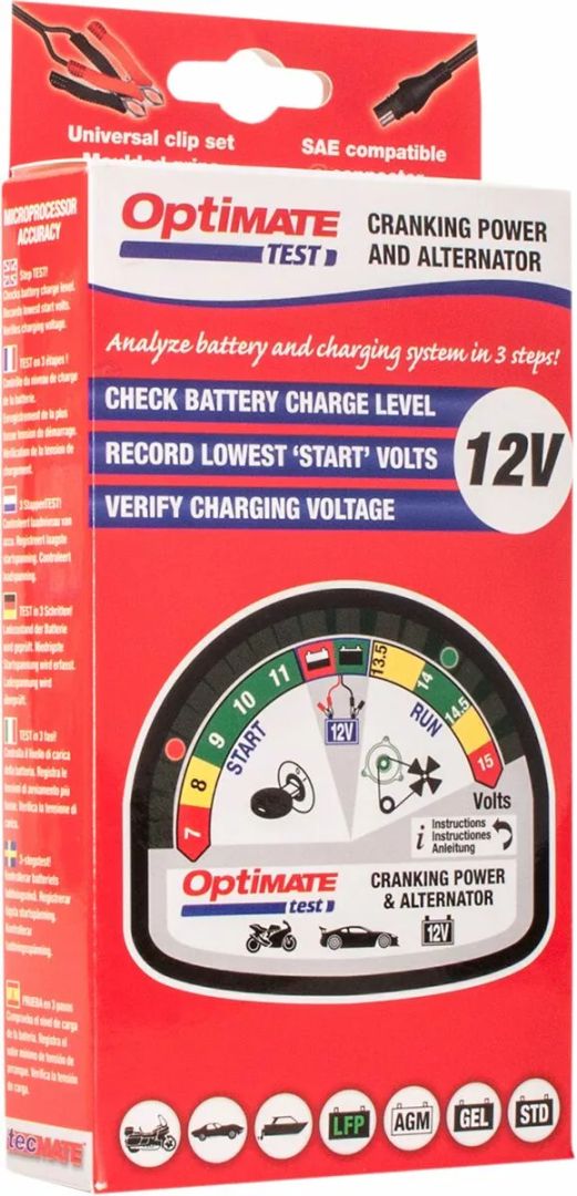 Tecmate TS120N optimató teszt forgatás & amp; Generátor Akkumulátor töltő 1