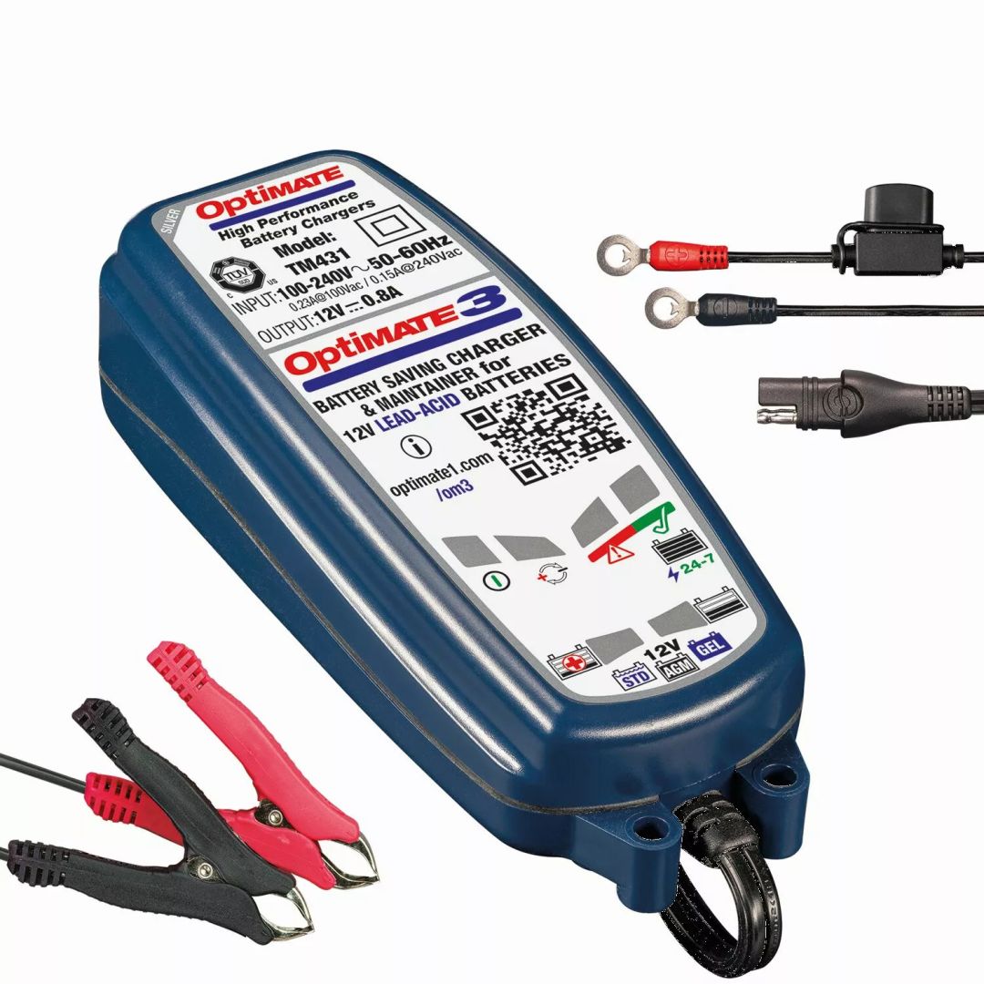 Tecmate TM430 Optimate 3 Akkumulátor töltő 1
