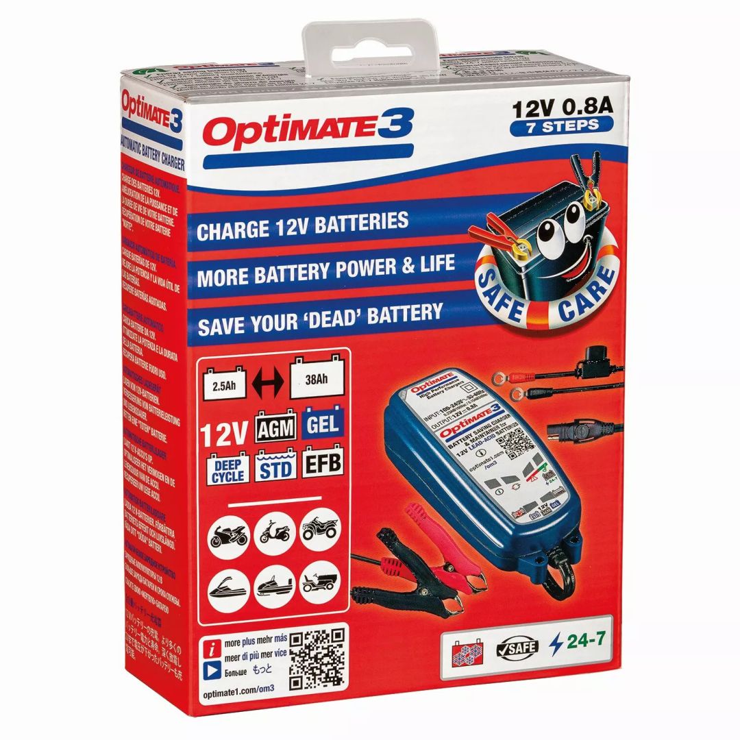 Tecmate TM430 Optimate 3 Akkumulátor töltő 2