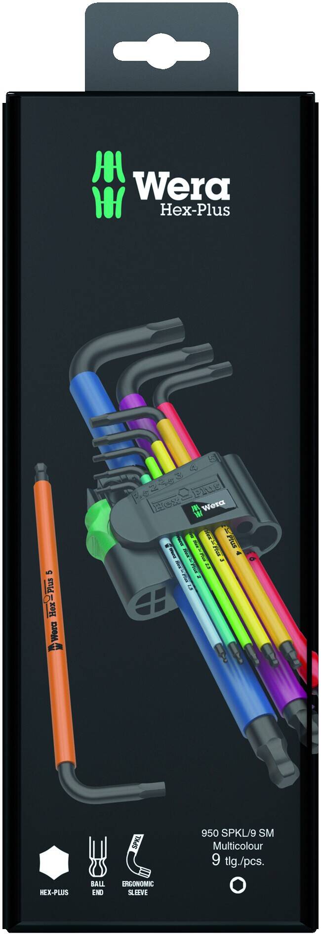 Wera 950 SPKL/9 SM N SB L-KEY szett MULTICOLOR BLACKLASER metrikus Szerszám motorkerékpár szereléshez 0