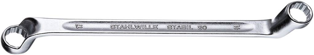 Stahlwille dupla ENDED gyûrû SPANNERS 24 X 27 mm ötvözet acél krómozott Szerszám motorkerékpár szereléshez 0