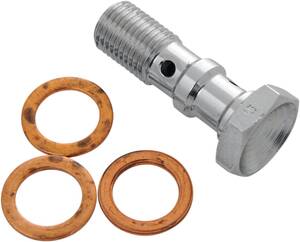 Goodridge BANJO csavar dupla krómozott hossz 31,0mm 3/8x24 JIC/UNF Fék és kuplung cső