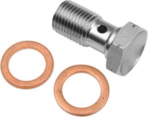 Goodridge BANJO csavar egyetlen krómozott LENGHT 21,1mm M10X1,00 Fék és kuplung cső