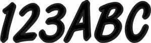 Hardline BLK400EC vízijármű -azonosító készlet Matrica 1