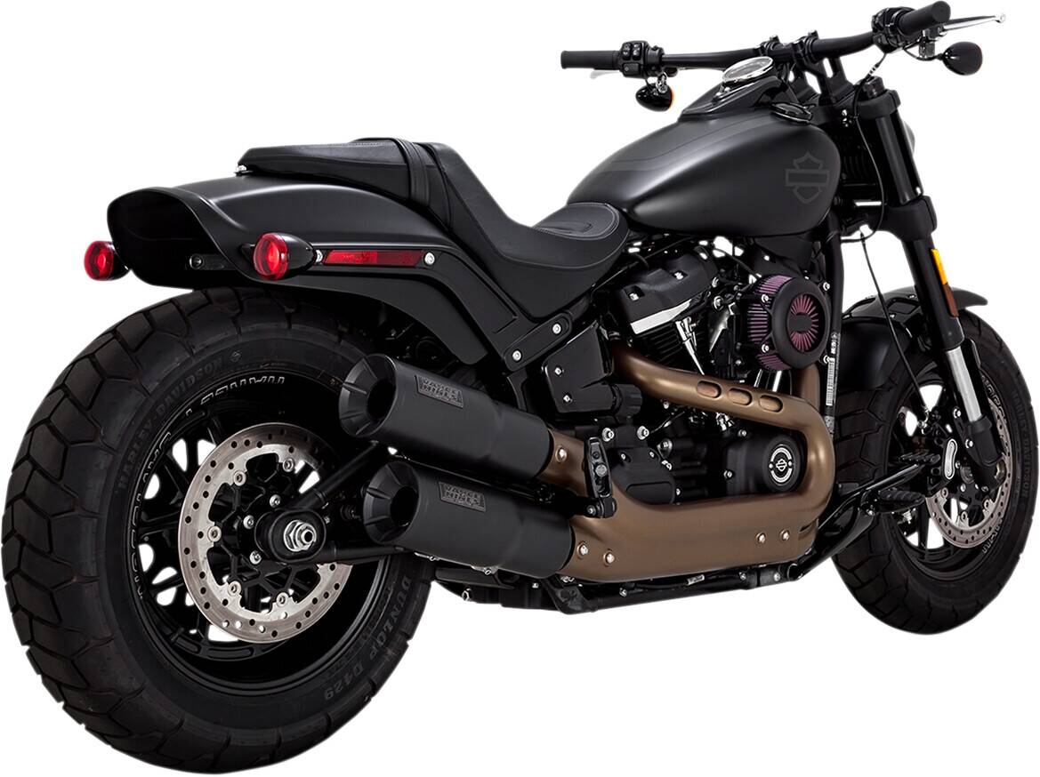 VANCE & HINES kipufogódob HI-OUTPUT SLIP-ONS matt fekete Kipufogó dob - Slip On 0