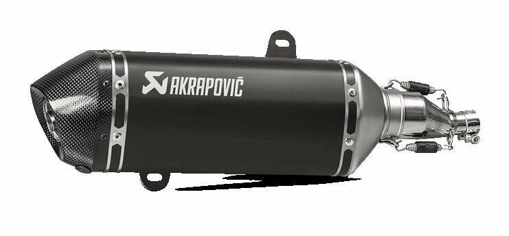 AKRAPOVIC SLIP-ON vonal kipufogódob fekete rozsdamentes acél karbon vég sapka Kipufogó dob - Slip On 0