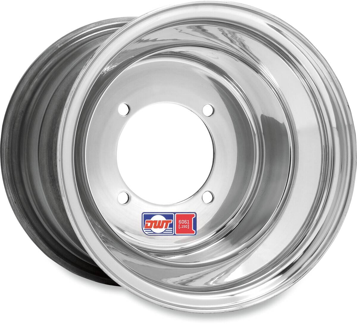 Dwt douglas wheel kerék hátsó piros címke 12X8 4/110 4+4 ROLL-FORGED alumínium ROLLED-LIP polírozott ezüst Motorkerékpár és Quad Kerék 0