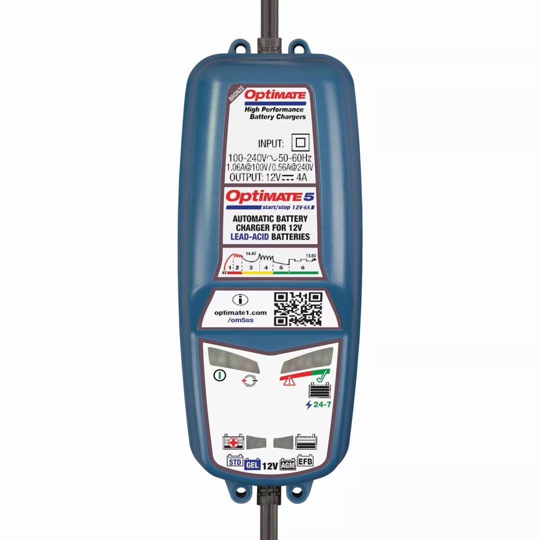 Tecmate TM220-4A Optimate 5 Start/Stop Akkumulátor töltő 1