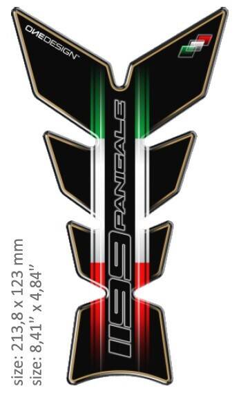 Onedesign univerzális tartály PAD - fényes BLACK/GREEN/WHITE/RED - Ducati 1199 tervezés - 21,38 CM X 12,3 CM | 8.41