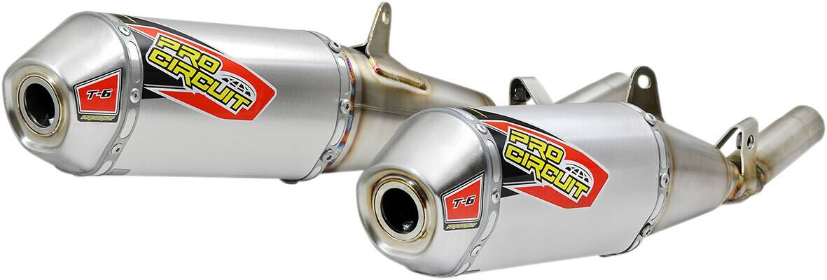 Pro circuit SLIP-ON MUFFLER/SILENCER T-6 (DUAL SYSTEM) rozsdamentes acél alumínium Kipufogó dob - Slip On 0