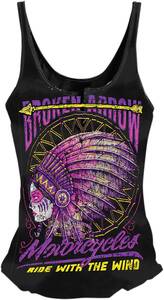Lethal threat WOMENS BROKEN ARROW LACE-UP csúcs fekete 3X-LARGE Motoros póló, trikó