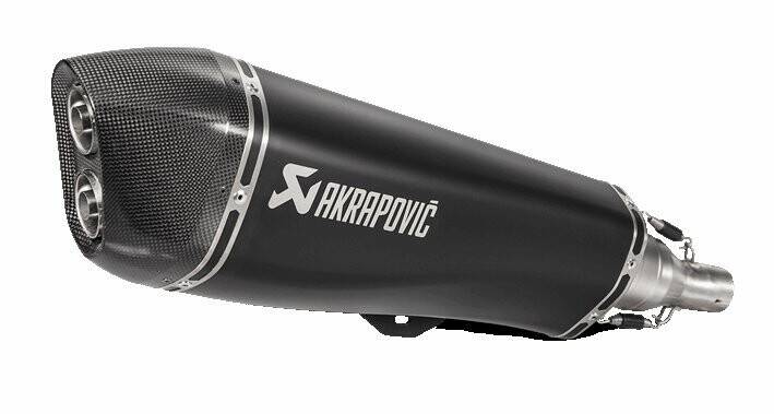AKRAPOVIC SLIP-ON vonal kipufogódob fekete rozsdamentes acél karbon vég sapka Kipufogó dob - Slip On 0