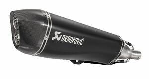 AKRAPOVIC SLIP-ON vonal kipufogódob fekete rozsdamentes acél karbon vég sapka Kipufogó dob - Slip On