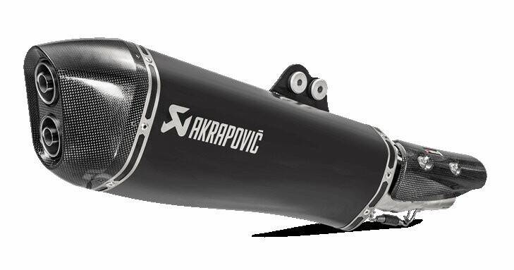 AKRAPOVIC SLIP-ON vonal kipufogódob fekete rozsdamentes acél karbon vég sapka Kipufogó dob - Slip On 0